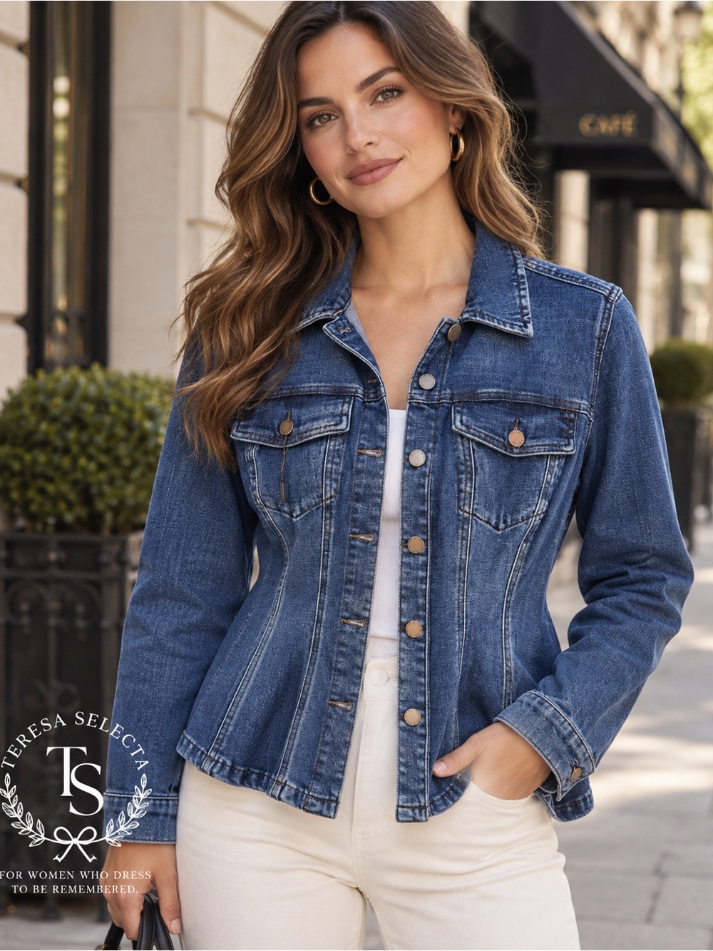 NWT Liverpool Los Angeles Delacey Denim Jean Jacket XL Stretch Blue